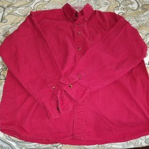 Bugle boy Company red button down mens shirt vintage